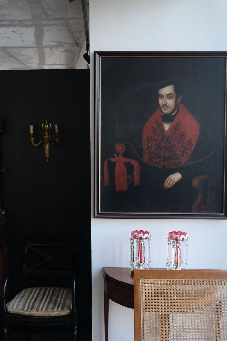 Retrato colonial al óleo